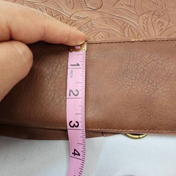 The Sak Silverlake Crossbody Bag Leather Studded Boho Brown Purse Embossed - Picture 11 of 13